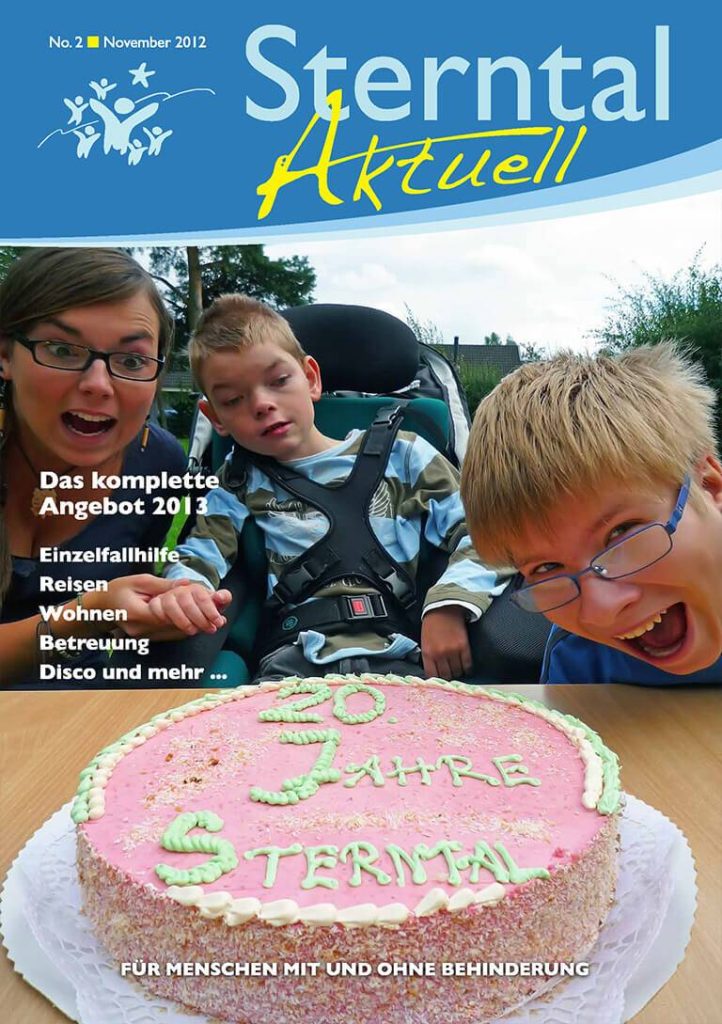 Sterntal aktuell Titelbild mit drei Menschen und einem Kuchen