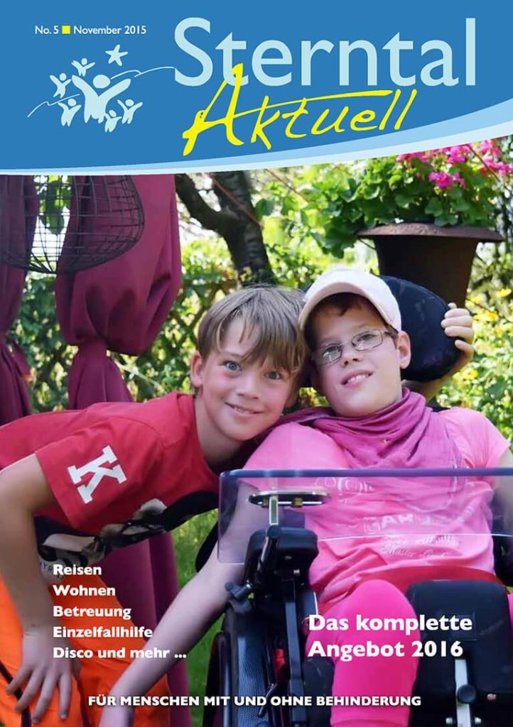 Sterntal aktuell Titelbild zwei Jungs einer davon im Rollstuhl